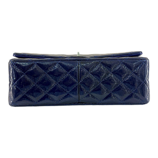 Chanel Navy Patent Leather Reissue 2.55 Double Flap Shoulder Bag
