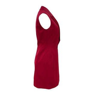 Christian Dior Red Sleeveless Tailored Blazer Mini Dress