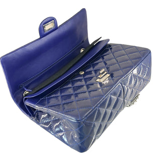 Chanel Navy Patent Leather Reissue 2.55 Double Flap Shoulder Bag