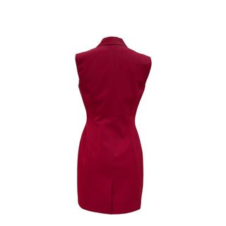 Christian Dior Red Sleeveless Tailored Blazer Mini Dress