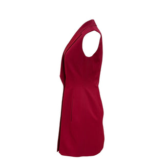 Christian Dior Red Sleeveless Tailored Blazer Mini Dress