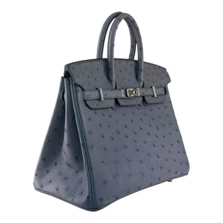 Hermès Birkin 25 Gris Agate Ostrich Palladium Hardware