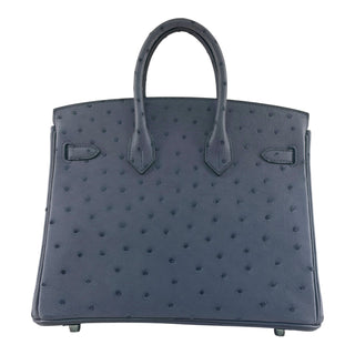 Hermès Birkin 25 Gris Agate Ostrich Palladium Hardware