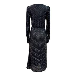 Chanel Fall 2016 Black Angora & Silk Blend Knit Dress