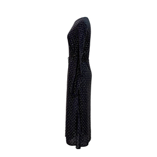 Chanel Fall 2016 Black Angora & Silk Blend Knit Dress
