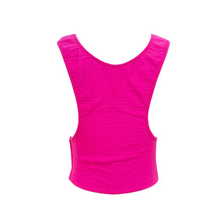 Chanel Fuchsia Pink Quilted Sleeveless Vest Top