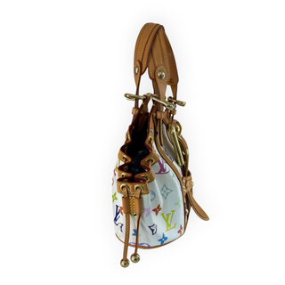 Louis Vuitton x Takashi Murakami White Monogram Multicolore Theda GM Bag