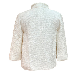 Chanel Ivory Bouclé Tweed Gold Button Jacket