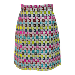 Gucci Multicolor GG Monogram A-Line Skirt