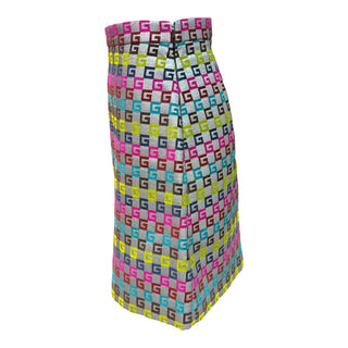 Gucci Multicolor GG Monogram A-Line Skirt