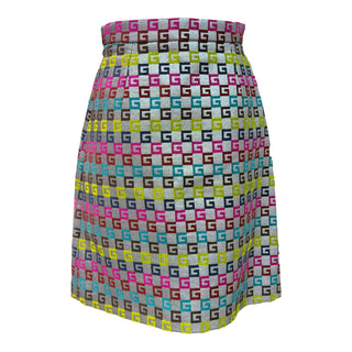 Gucci Multicolor GG Monogram A-Line Skirt