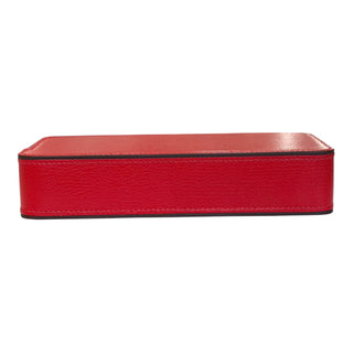 Hermès Rouge Swift Leather Kelly Cut Clutch Palladium Hardware