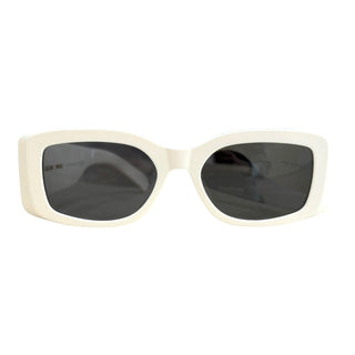 Celine Rectangular Frame Sunglasses in Ivory with Dark Lenses