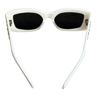 Celine Rectangular Frame Sunglasses in Ivory with Dark Lenses