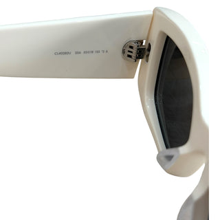 Celine Rectangular Frame Sunglasses in Ivory with Dark Lenses