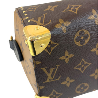 Louis Vuitton Monogram Canvas Speedy Bandoulière 20 Black Leather Gold Hardware