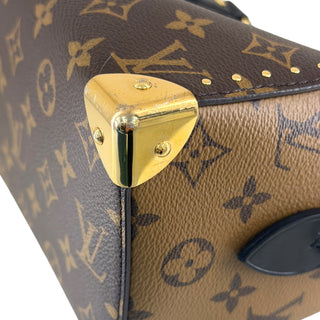 Louis Vuitton Monogram Canvas Speedy Bandoulière 20 Black Leather Gold Hardware