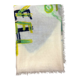 Chanel Multicolour Cashmere & Silk Logo Scarf
