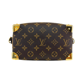 Louis Vuitton Monogram Canvas Speedy Bandoulière 20 Black Leather Gold Hardware
