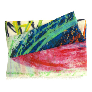 Chanel Multicolour Cashmere & Silk Logo Scarf