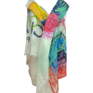 Chanel Multicolour Cashmere & Silk Logo Scarf