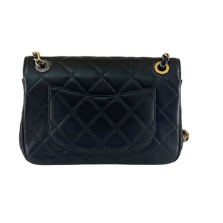 Chanel Black Lambskin Paris Embellished Flap Bag Mixed Hardware