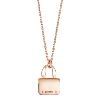 Hermés 18K Rose Gold Amulettes Constance Pendant Necklace
