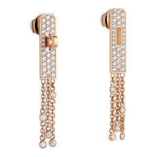 Hermès 18K Rose Gold Kelly Gavroche Earrings