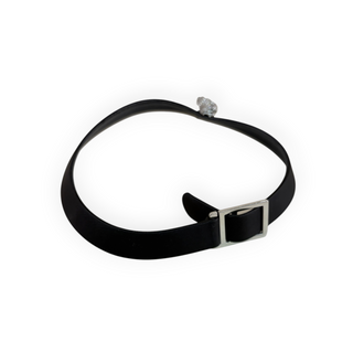 Cartier Panthère Diamond 18K White Gold Black Ribbon Choker Necklace