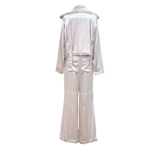 Fendi Satin Utility Jumpsuit in Blush Pink