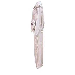 Fendi Satin Utility Jumpsuit in Blush Pink