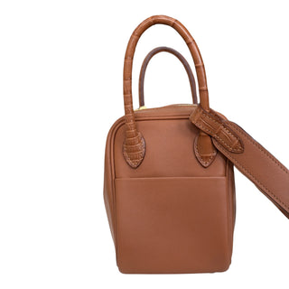 Hermès Mini Lindy 20 Gold Swift & Mississippiensis Alligator Touch Gold Hardware, 2021