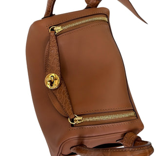 Hermès Mini Lindy 20 Gold Swift & Mississippiensis Alligator Touch Gold Hardware, 2021