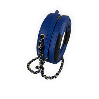Chanel Blue & Black La Pausa Coco Lifesaver Round Bag