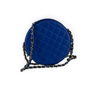 Chanel Blue & Black La Pausa Coco Lifesaver Round Bag