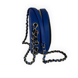 Chanel Blue & Black La Pausa Coco Lifesaver Round Bag