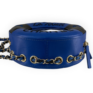 Chanel Blue & Black La Pausa Coco Lifesaver Round Bag