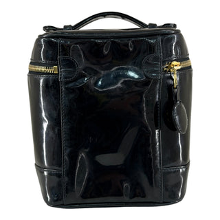 Chanel CC Black Patent Leather Vanity Case