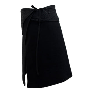 Christian Dior Black Asymmetric Tie Skirt