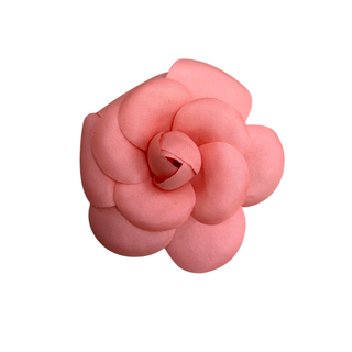 Chanel Pink Camellia Flower Brooch