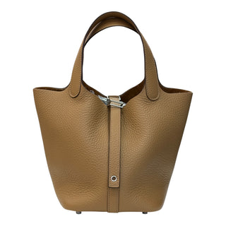 Hermès Picotin Lock 18 Gold Clemence Leather Handbag