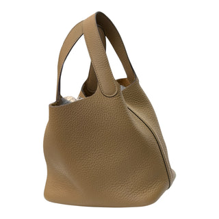 Hermès Picotin Lock 18 Gold Clemence Leather Handbag