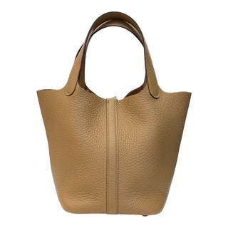 Hermès Picotin Lock 18 Gold Clemence Leather Handbag