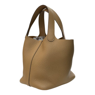 Hermès Picotin Lock 18 Gold Clemence Leather Handbag