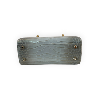 Christian Dior Gradient Grey Crocodile Mini Lady Dior Bag