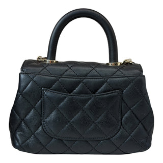 Chanel Mini Coco Handle Black Caviar Bag GHW