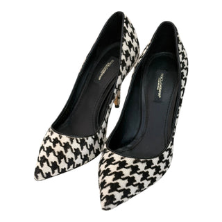 Dolce & Gabbana Houndstooth Calf Hair Pointed-Toe Pumps