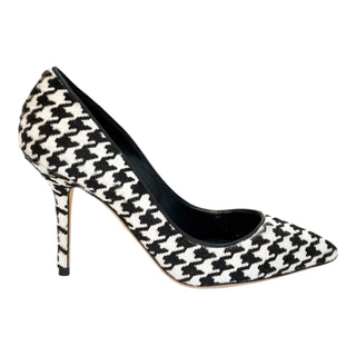 Dolce & Gabbana Houndstooth Calf Hair Pointed-Toe Pumps