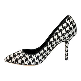 Dolce & Gabbana Houndstooth Calf Hair Pointed-Toe Pumps