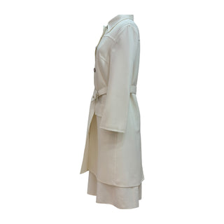 Valentino Cream Tailored Belted Suit Set